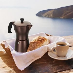 Cafetière Italienne - ROSSETTO - 6 Tasses - Aluminium - Compatible Tout Feux - Design Élégant