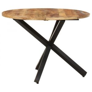 RemiseTable à dîner4-8 Personnes ronde 100 x 100 x 75 cm Bois de manguier brut JILIMAISON2025 33706302