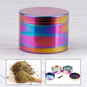 55mm 4 Couches Colore Magic Chic Broyeur Moulin Herbe epice broyage broyage Grinder Tamis hachoir