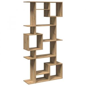 SALE 2026Biblioth&egrave;que - Colonne/Meuble &Eacute;tag&egrave;re de rangement pour livres - ch&ecirc;ne artisanal 92x29x188cm - bois ding&eacute;nierie 37.2 Kg