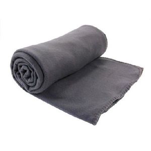 Plaid - HARMONY - 130x160 cm - Gris - Polaire - 100% Polyester