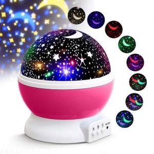 Lampe de Projection Veilleuse Bébé Etoile Projection Lumière Enfant Lampe Chevet Avec 360 Degrés De LED Pour Cadeau Bébé Anniver