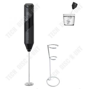 TD® Mousseur à lait électrique sans fil en acier inoxydable mélangeur à lait mousseur à café fouet à œufs gâteau à la crème