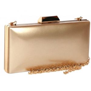 Pochette c&eacute;r&eacute;monie-Nyls Cr&eacute;ation-Minaudiere Vernis Dor&eacute;e Pochette Femme Mariage Gold Moea - Jaune