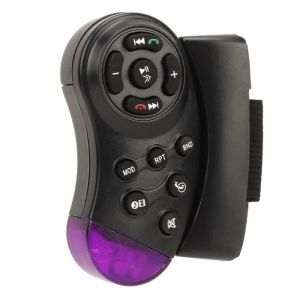 SURENHAP T&eacute;l&eacute;commande au volant de voiture T&eacute;l&eacute;commande de volant de voiture 2 Din port&eacute;e de 8m Performance video autoradio