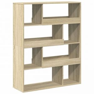 SALE 2026Biblioth&egrave;que - Colonne/Meuble &Eacute;tag&egrave;re de rangement pour livres - ch&ecirc;ne sonoma 100x33x1255cm - bois ding&eacute;nierie 39.9 Kg