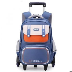 Cartable a Roulette Garcon Primaire 28 Litres Sac &agrave; Dos pour Enfant avec Chariot Sac D&eacute;cole Trolley pour Gar&ccedil;on Fille 6 &agrave; 10 ans