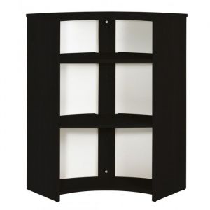 Meuble-Comptoir Bar 96 cm Noir 3 Niches - Tour Eiffel 750 751 - L 96.7 x l 44.9 x H 104.8 cm