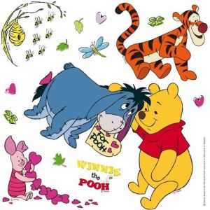 Sticker mural - AG Design - Winnie lourson - 30 x 30 cm - Multicolore - D&eacute;coration chambre b&eacute;b&eacute;