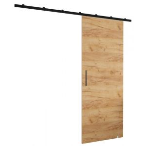 Portes coulissantes avec rail - ABIKSMEBLE Zonda I - système de porte coulissante intérieur suspendu, 204 x 90 cm, chêne craft doré