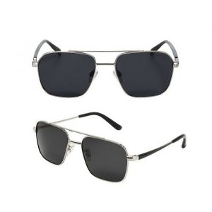 Lunettes de soleil - Sebastien Loeb Racing - Métal argenté - Protection UV400 - Double pont - Confort flex