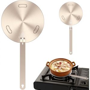 Plaque pour Induction Adaptateur 16cm Plaque Adaptateur Induction avec Poign&eacute;e Amovible Plaque dAdaptation pour Induction Uniforme