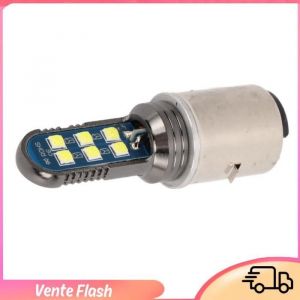 Dilwe Phare &agrave; DEL BA20D 12LED BA20D Phare LED LED Ampoules de Phares de Moto Moto V&eacute;hicule &eacute;lectrique Double Griffe auto tableau