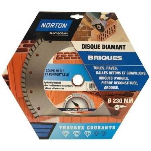 NORTON Disque diamant travaux courants brique 230