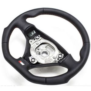Volant sport aplati cuir noir Audi A3 8P A4 B6 A6 4B volant reconditionn&eacute;