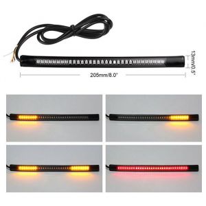 1pcs，48 Feux Stop Led pour Moto Voiture V&eacute;lo Feux Clignotant Bande de Lumi&egrave;re 12V