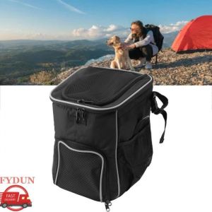 FYDUN porte-v&eacute;lo pour chien Panier De V&eacute;lo Pour Chien Sac &agrave; Dos De Transport Pour Animaux De Compagnie animalerie sac Noir