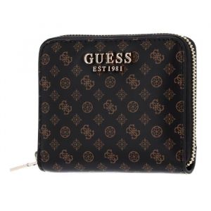 Porte-monnaie - GUESS - Emilee Small Zip Around - Marron - 11x9x2 cm - &Eacute;l&eacute;gant