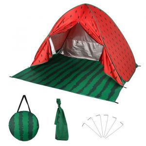 Tente de Plage Pop-up Anti UV UPF 50+ Abris de Plage 2-3 Personnes avec Sac de Transport + Piquets de Tente Tente pour Jeu Camping