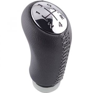 pommeau de levier de vitesse en cuir brillant mat 5 vitesses 1 pièce pour RENAULT Laguna Megane 2 Clio 3 Scenic 2 [4704E07]