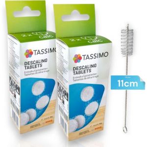 8 Pastilles De D&eacute;tartrage Pour 4 Utilisations Pour Les Machines &Agrave; Caf&eacute; Bosch Tassimo 311909 Tcz6004 Avec Brosse De Nettoyage
