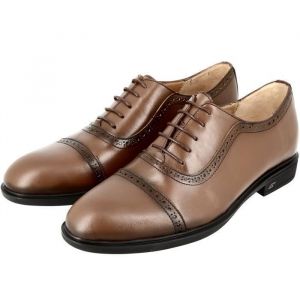 Chaussure homme Richelieu de ville en cuir cognac