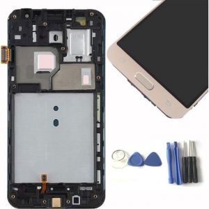 LCD écran tactile complet vitre or avec cadre pour Samsung Galaxy J3 2016 J320F