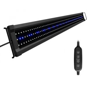 RUMOCOVO® Eclairage Aquarium Rampe LED Étanche avec 2 Canaux Contrôleur Lampe LED Aquarium 120-150 cm 40 W 3080 LM