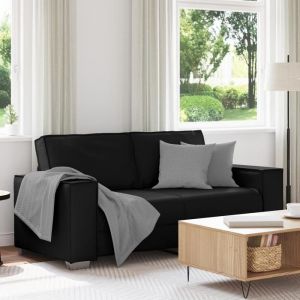 Moderne Canapé Loveseat-Canapé Relax convertible- noir 140 cm en simili cuir - Canapé salon Mode @FR(249230)