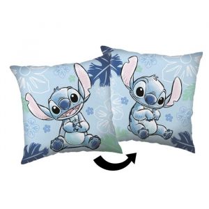 Coussin d&eacute;coratif enfant bleu Disney Lilo et Stitch 40 x 40 cm R&eacute;f&eacute;rence : JFK039960