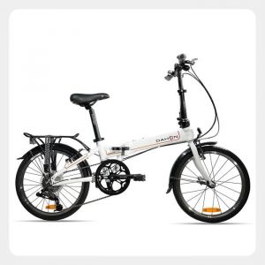 Vélo Pliant DAHON MARINER D8 20 Pouces Cadre en Aluminium Léger 8 Vitesses Freins V pour Adultes de 145 cm à 195 cm Blanc