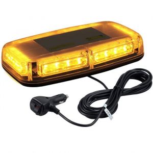 Lampe d&ocirc;me de voiture 12V/24V 24LED &eacute;tanche stroboscopique avec double interrupteur stroboscopique C&acirc;ble allume-cigare 5M