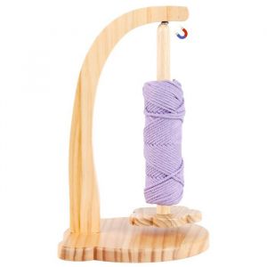 Bobinoir &agrave; Laine en Bois avec Support Magn&eacute;tique - Pour Pelotes de Laine - Cadeau Tricoteuse DIY
