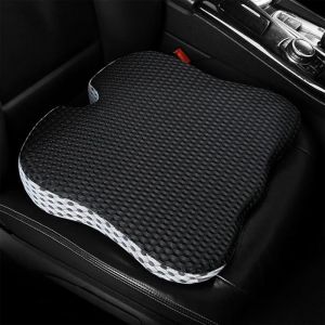 Coussin de Siège de Voiture en Mousse à Mémoire de Forme Coussin de Siège de Conduite Coussin de Siège Dappoint  Noir