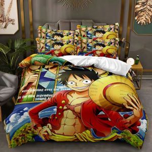 3 Pcs Housse de Couette One Piece Set Literie Enfant (1 Housse de Couette 150x200 cm+ 2 Taies 65x65 cm) Dessin Animé 7