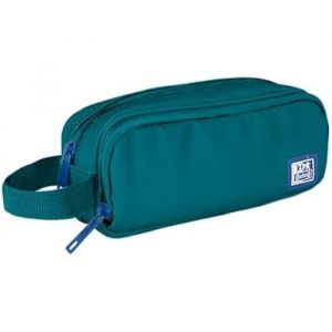 Trousse Scolaire - OXFORD - Aigue-Marine - 225 x 95 x 8 cm - 3 Compartiments - Plastique Recycl&eacute;