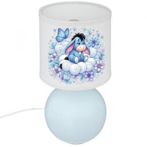Lampe de Chevet - Bourriquet - Winnie lOurson - Personnalisable - Coton - 60W - Bleu