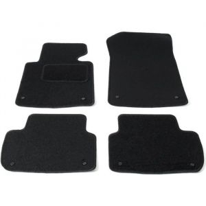 Tapis sur mesure - BMW - Serie 3 E46 - Moquette noire et robuste - Lot de 4 tapis