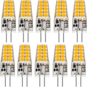 Ampoule G4 LED 12V Type JC 20W/35W Equivalent T3 G4 Halogène Blanc Lumière du Jour 2700K Base G4 Bi-Pin Sans Scintillement