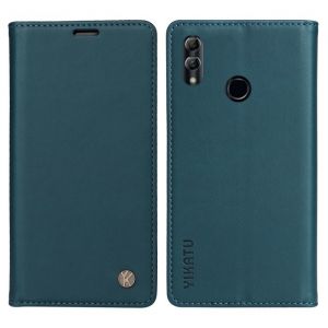 Coque pour Huawei P Smart 2019 / Honor 10 LiteHousse Etui Portefeuille Premium en Cuir PU Leather Flip  Antichoc Case Cover - Bleu