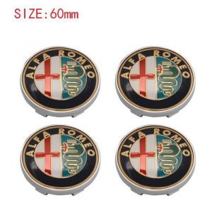 4 x OD60mm dor Centre Caches Moyeu de Roue Logo Emblème Pour Alfa Romeo Giulia Stelvio