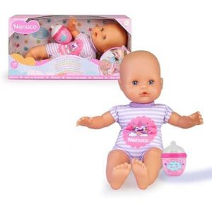 Poup&eacute;e Nenuco Famosa NFN87000 Biberon Hochet - Rose - 35 cm - Aide au d&eacute;veloppement affectif et &eacute;motionnel