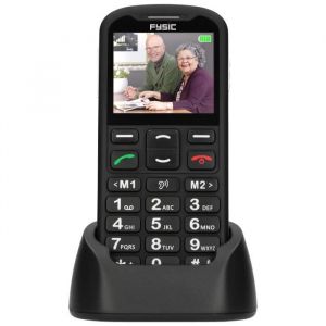 Téléphone portable - Fysic - F10 - Noir - 1000 mAh - Bouton durgence SOS - Seniors