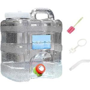 Réservoir deau avec Robinet Bidon À Eau 10 litres avec Poignée Transparent durgence Réservoir deau