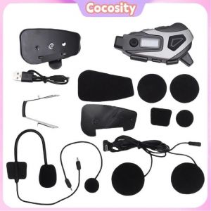 &Eacute;tanche IPX8 cam&eacute;ra casque moto avec Bluetooth Enregistreur vid&eacute;o HD 1080P &Eacute;couteurs sans fil R&eacute;duction intelligente du bruit