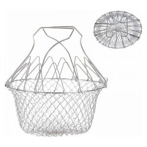 Panier &agrave; Frire Panier a Salade Tamis Cuisine Inoxydable Fry Extensible Chef Panier Cuisine