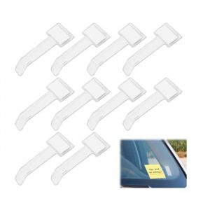 10 Pièces Support Carte handicapé Pare BriseDisque stationnementPorte Document VoitureClip de Ticket de Pare-Brise Clip