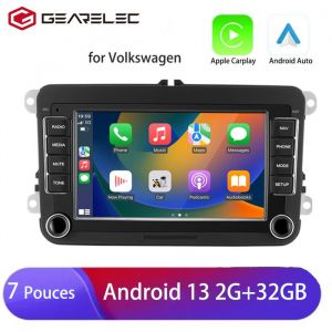 GEARELEC Autoradio CarPlay Android Auto 7 pouces Android 13 WiFi Bluetooth pour Volkswagen Passat 6 7 CC Polo GOLF 5 6 Touran T5