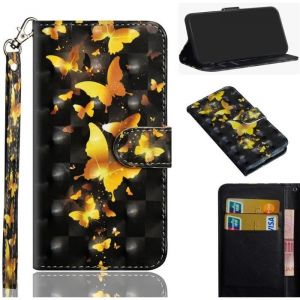 Samsung Galaxy Note 10 Coque 3D PU Cuir Flip Housse &eacute;tui Rabat Cover Case Support Porte-Cartes Pochettes Dragonne Fermoir Magn&eacute;tiq