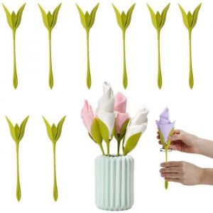 Supports de serviette Creative Porte-Serviette Fleur Rose Serviette en Papier Fleur Outil Rouleau Fleur Vert Conception 20PCS